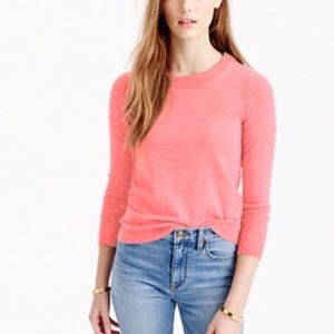 J. Crew pink crewneck sweater